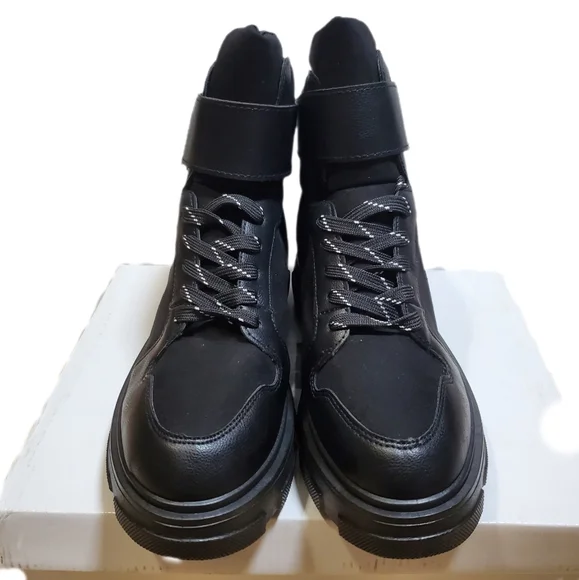 BAMBOO Black High-Top Sneakers NWT - Picture 6 of 8